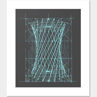 hyperboloid net Posters and Art